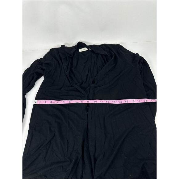 LL Bean Black Open Front Cardigan Size Large - Picture 10 of 10